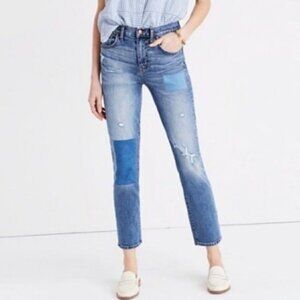 Madewell Cruiser Straight Patch Jeans Size 23